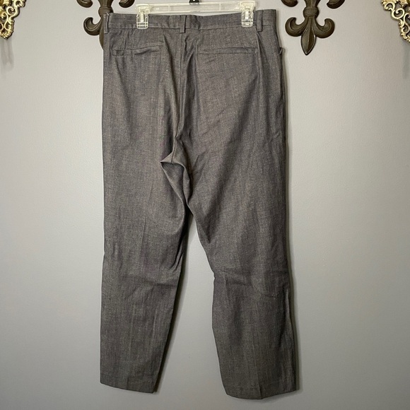 BANANA Republic men’s cotton/wool blend grey trouser slacks size 35 x 32 - Picture 2 of 5